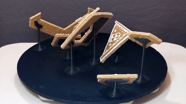 Optical illusion gingerbread house from an odd perspective